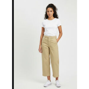Everlane Cropped Straight Pants Size 6 Beige